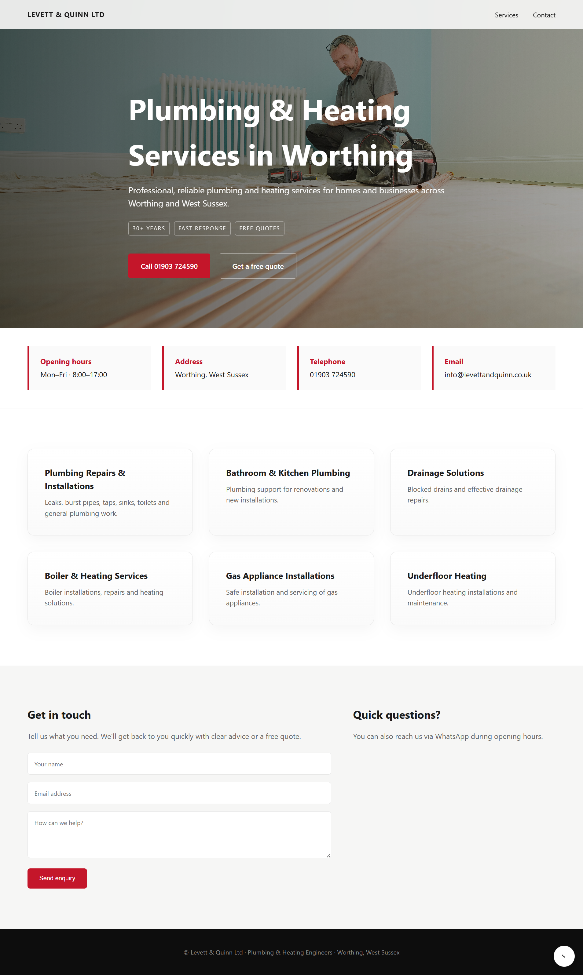 Website depois da reorganização estrutural